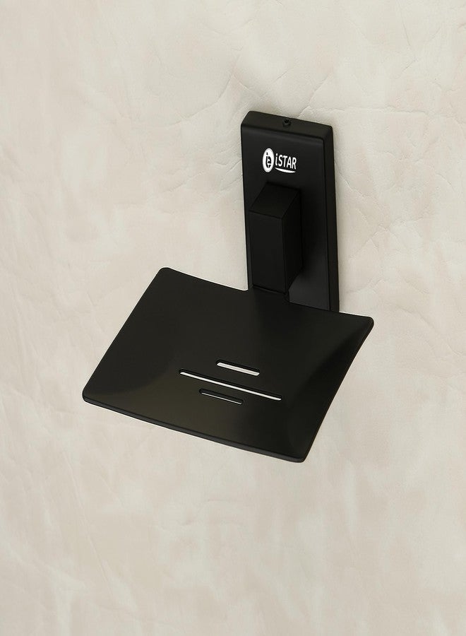 iSTAR Stainless Steel Square Soap Dish Holder for Bathroom Soap Case for Home (Pack of 1, Black) - Image 4